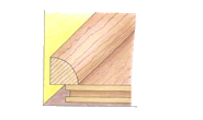 Prefinished Wood Moldings:  Quarter Round